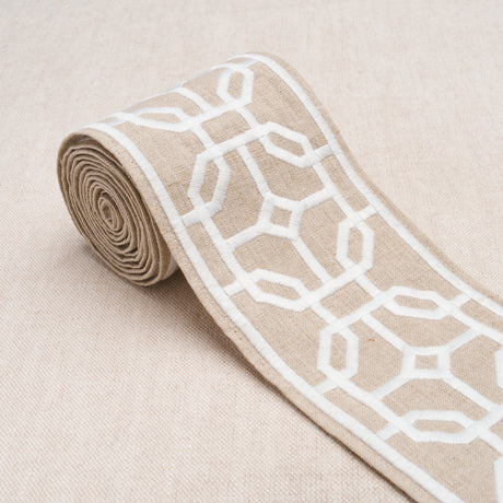 Schumacher 83653 GAZEBO TRELLIS TAPE in NATURAL Trim - STATE