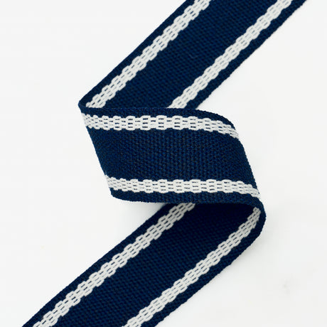 Schumacher 83673 SULLIVAN TAPE NARROW INDOOR/OUTDOOR in NAVY