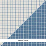 Schumacher Georgie Reversible Check Indigo Fabric