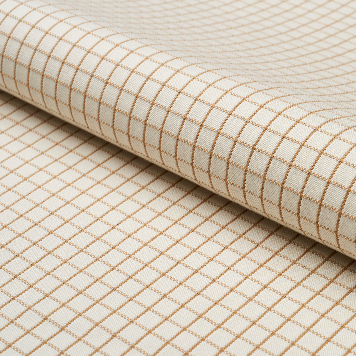 Schumacher Georgie Reversible Check Neutral Fabric