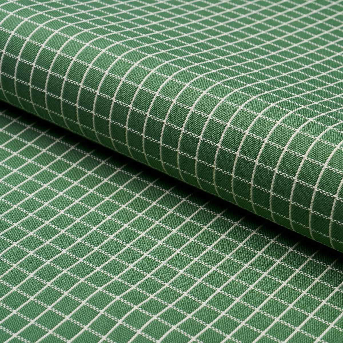 Schumacher Georgie Reversible Check Emerald Fabric