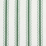 Schumacher Birdie Ticking Stripe Leaf Green Fabric