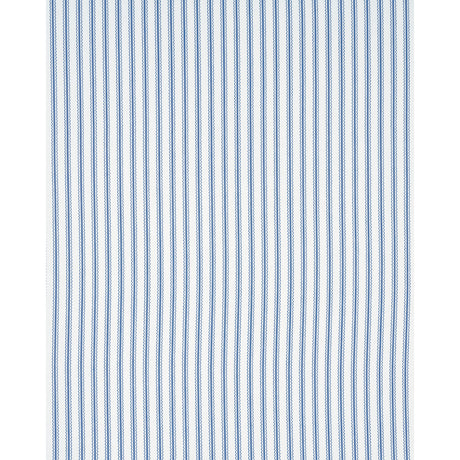 Schumacher Birdie Ticking Stripe Indigo Fabric
