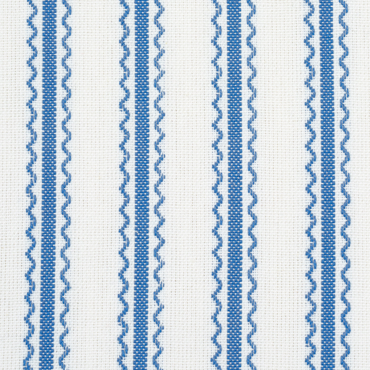 Schumacher Birdie Ticking Stripe Indigo Fabric