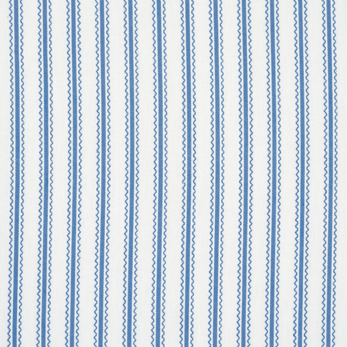 Schumacher Birdie Ticking Stripe Indigo Fabric