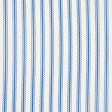 Schumacher Birdie Ticking Stripe Indigo Fabric