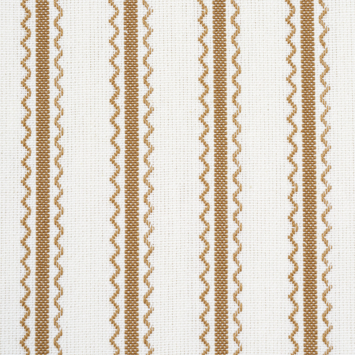 Schumacher Birdie Ticking Stripe Neutral Fabric