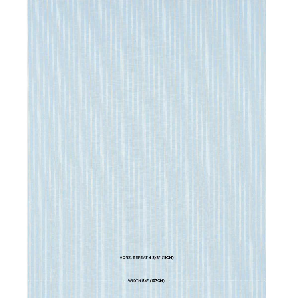 Schumacher Lucy Stripe Light Blue Fabric - Eade's Wallpaper