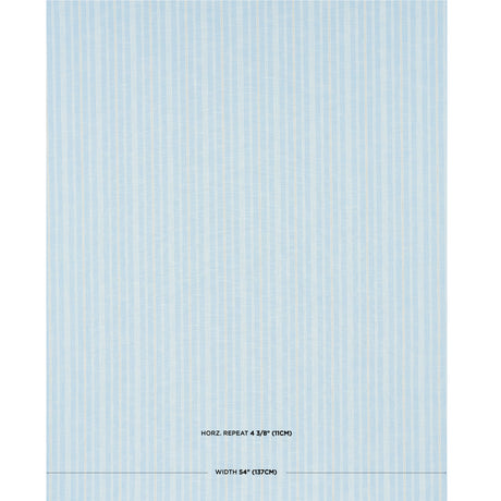 Schumacher Lucy Stripe Light Blue Fabric - Eade's Wallpaper