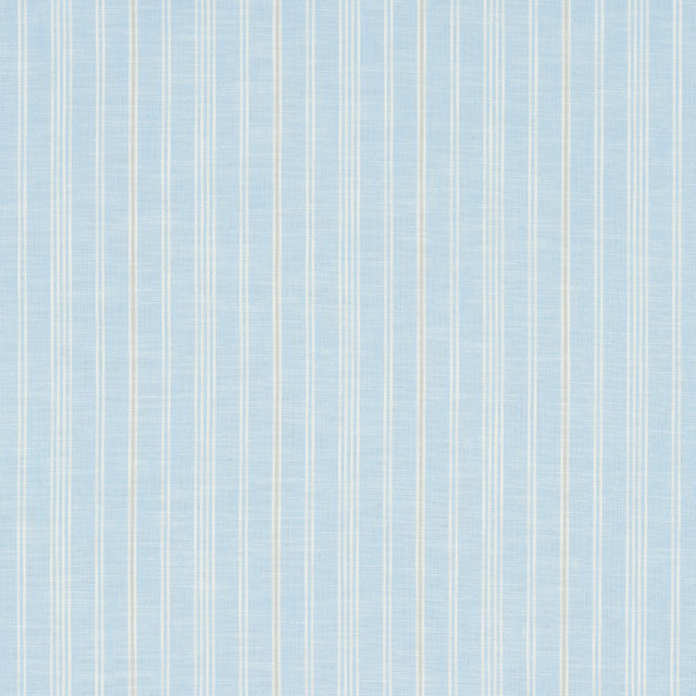 Schumacher Lucy Stripe Light Blue Fabric - Eade's Wallpaper