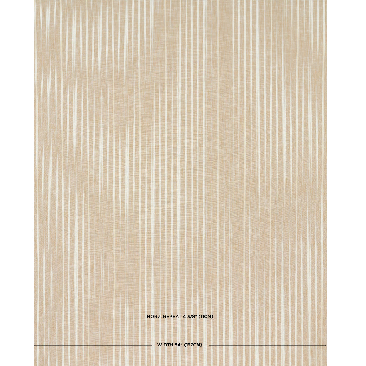 Schumacher Lucy Stripe Neutral Fabric - Eade's Wallpaper