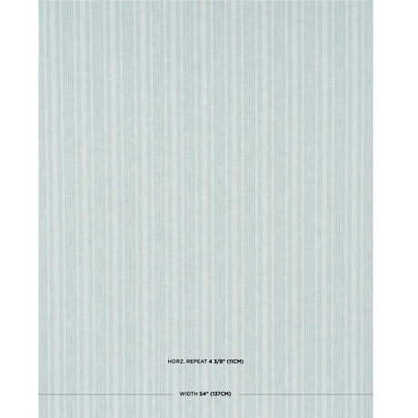 Schumacher Lucy Stripe China Blue Fabric - Eade's Wallpaper
