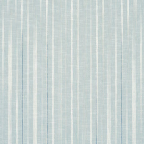 Schumacher Lucy Stripe China Blue Fabric - Eade's Wallpaper
