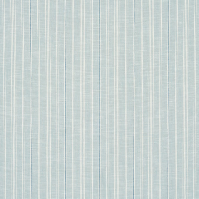 Schumacher Lucy Stripe China Blue Fabric - Eade's Wallpaper