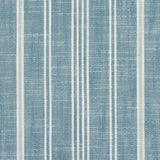 Schumacher Lucy Stripe Indigo Fabric - Eade's Wallpaper