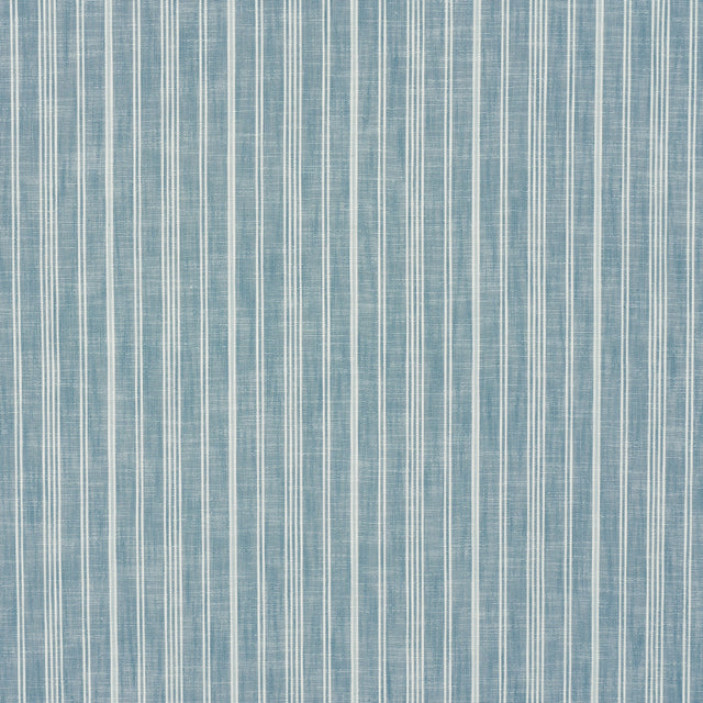 Schumacher Lucy Stripe Indigo Fabric - Eade's Wallpaper
