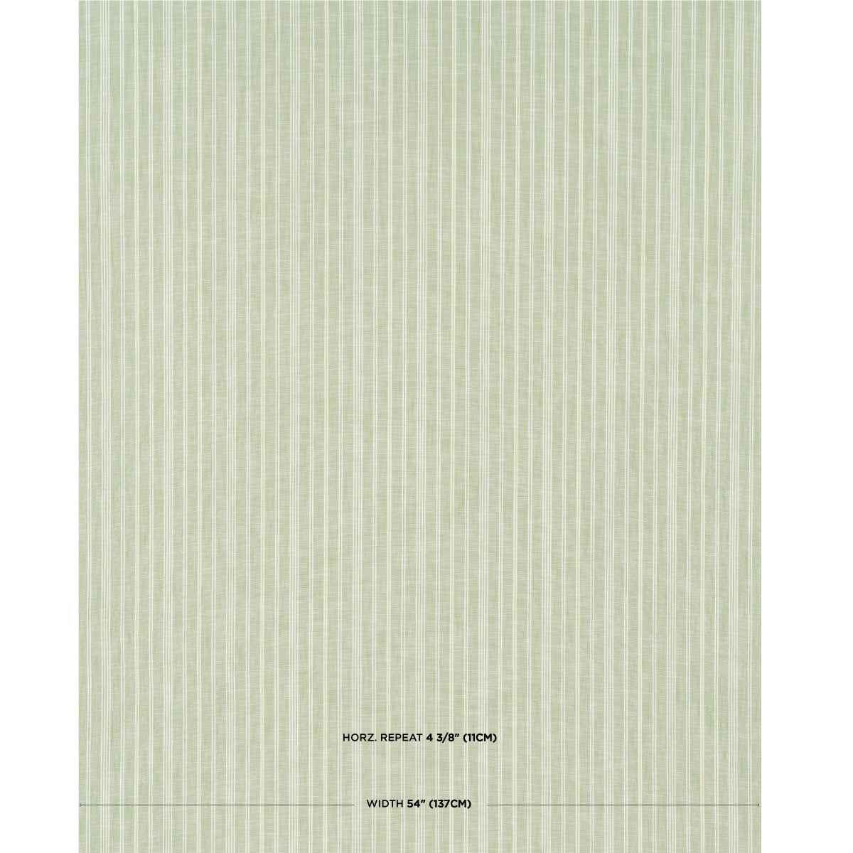 Schumacher Lucy Stripe Leaf Green Fabric - Eade's Wallpaper