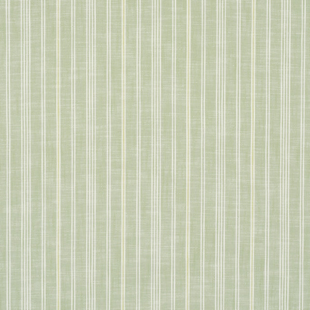 Schumacher Lucy Stripe Leaf Green Fabric - Eade's Wallpaper