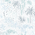 Veer Decor Etched Tropic Blue Peel and Stick Wallpaper 8375-