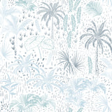 Veer Decor Etched Tropic Blue Peel and Stick Wallpaper 8375-
