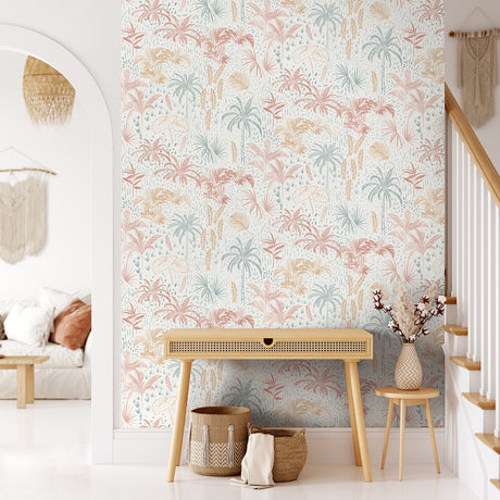 Veer Decor Etched Tropic Orange Peel and Stick Wallpaper 837
