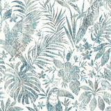 Veer Decor Birdsong Tropic Blue Peel & Stick Wallpaper 8375-