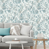 Veer Decor Birdsong Tropic Blue Peel & Stick Wallpaper 8375-