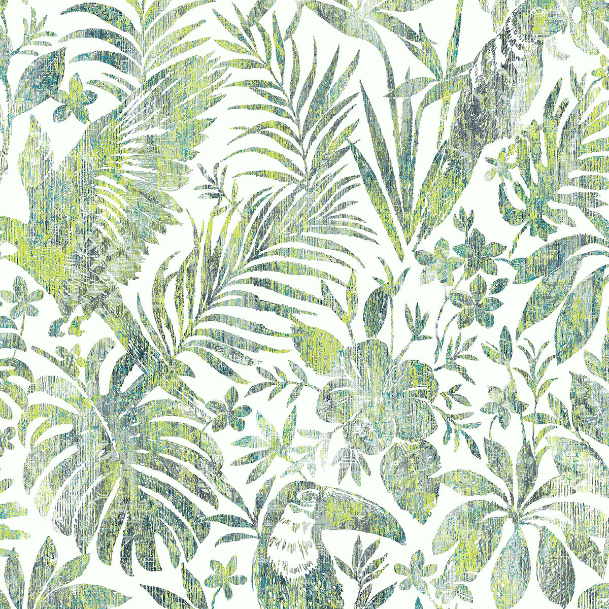 Veer Decor Birdsong Tropic Green Peel & Stick Wallpaper 8375
