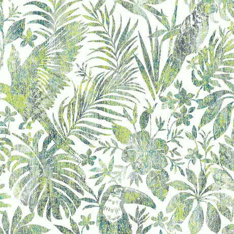 Veer Decor Birdsong Tropic Green Peel & Stick Wallpaper 8375