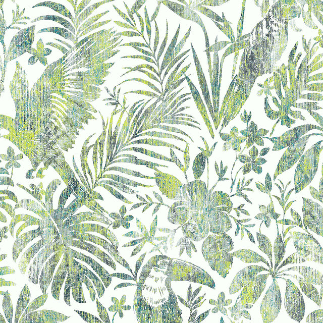 Veer Decor Birdsong Tropic Green Peel & Stick Wallpaper 8375