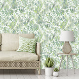 Veer Decor Birdsong Tropic Green Peel & Stick Wallpaper 8375