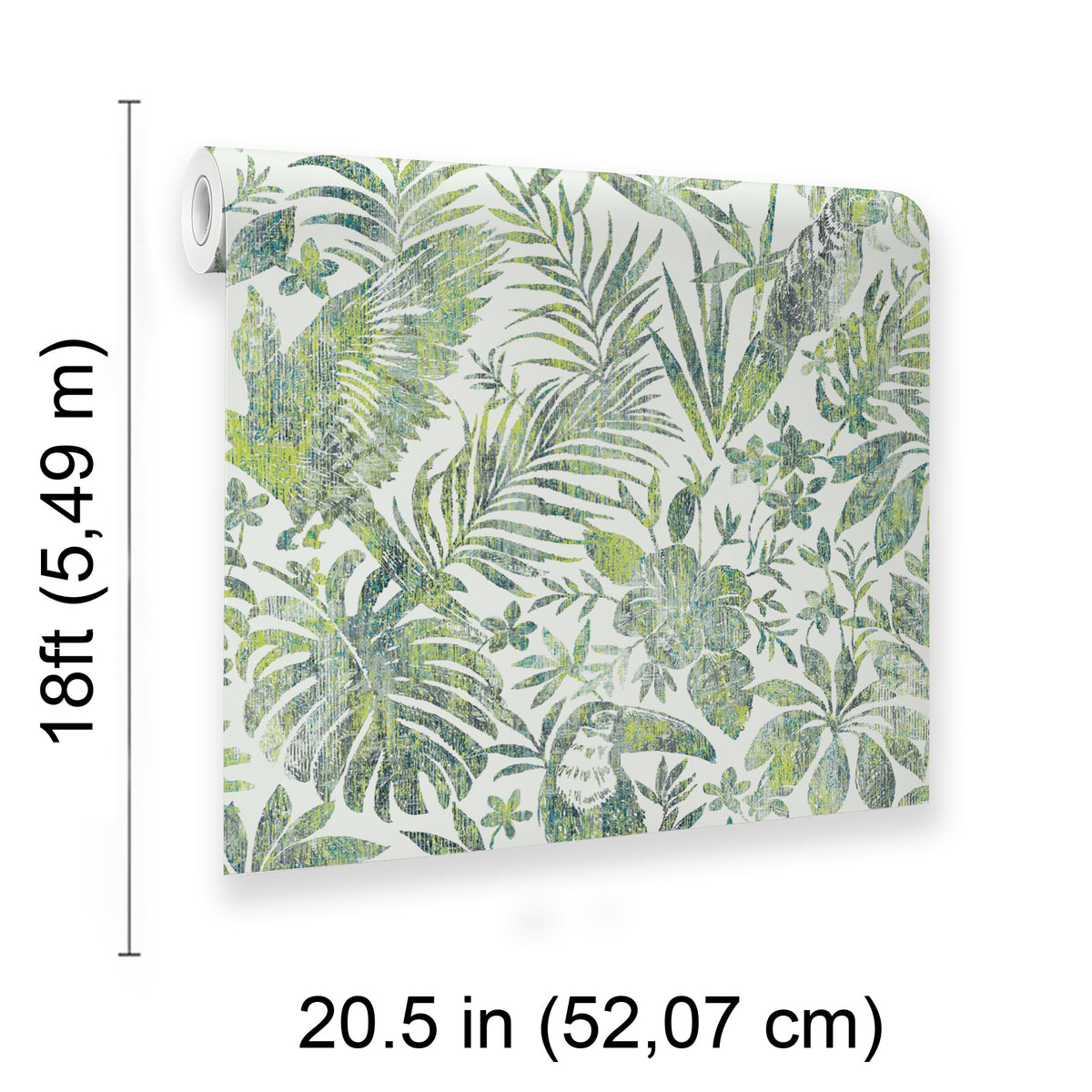 Veer Decor Birdsong Tropic Green Peel & Stick Wallpaper 8375