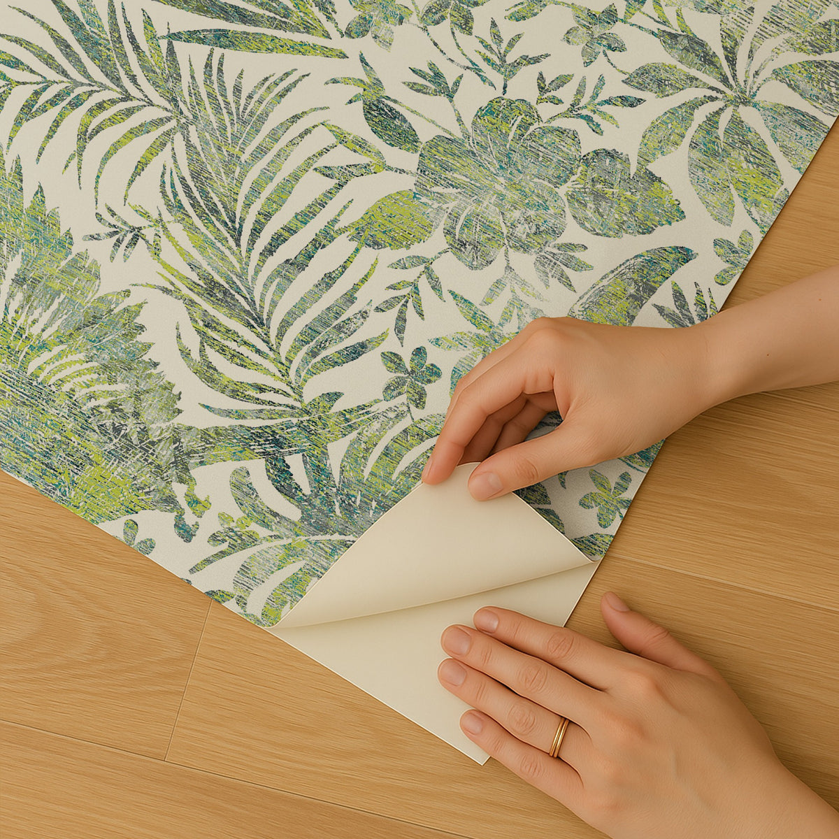 Veer Decor Birdsong Tropic Green Peel & Stick Wallpaper 8375