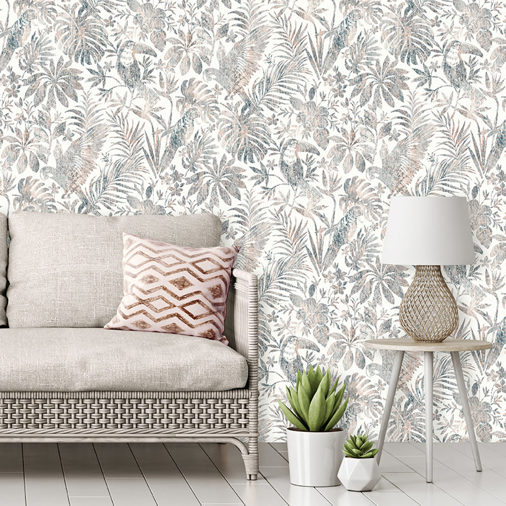Veer Decor Birdsong Tropic Beige Peel & Stick Wallpaper 8375