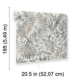 Veer Decor Birdsong Tropic Beige Peel & Stick Wallpaper 8375