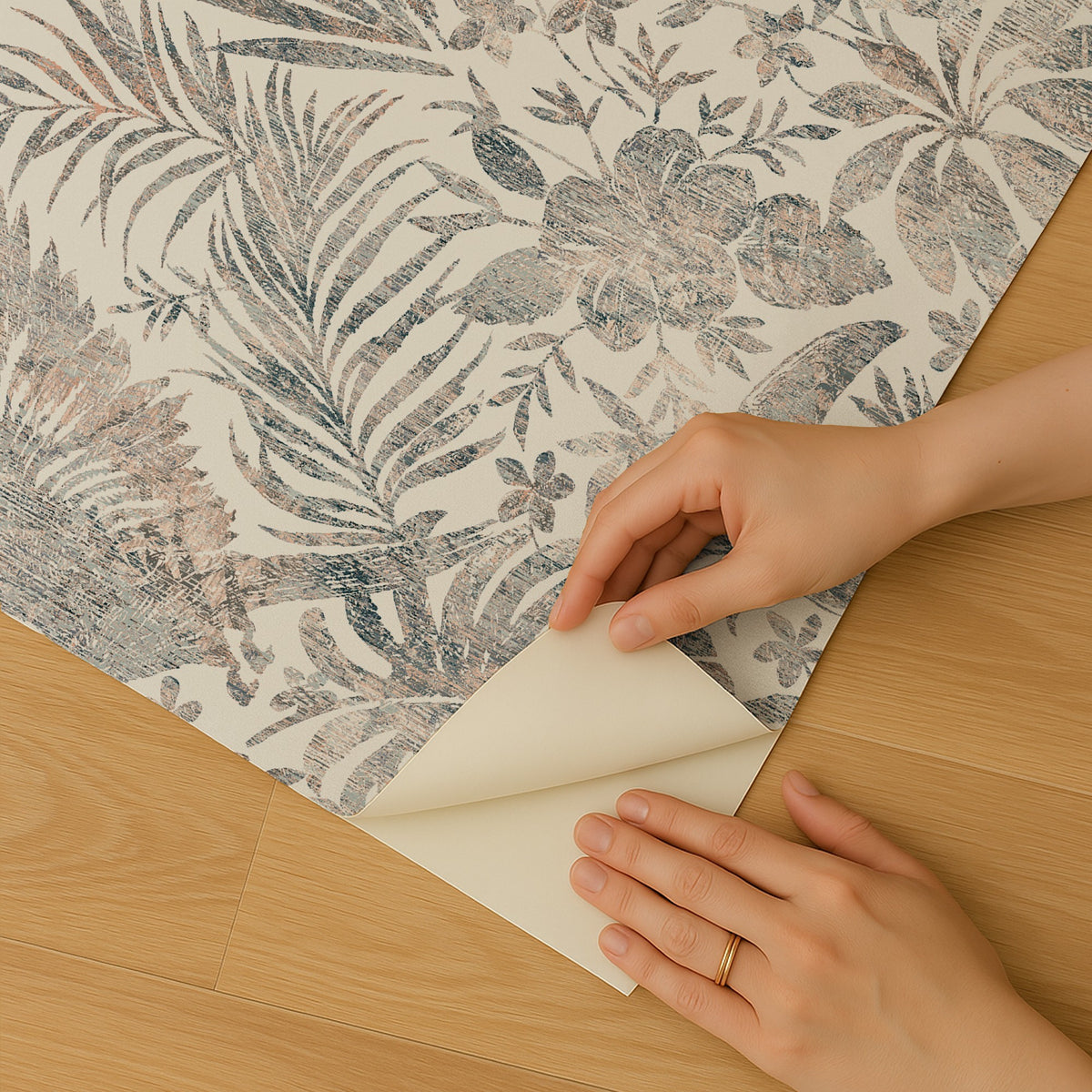 Veer Decor Birdsong Tropic Beige Peel & Stick Wallpaper 8375