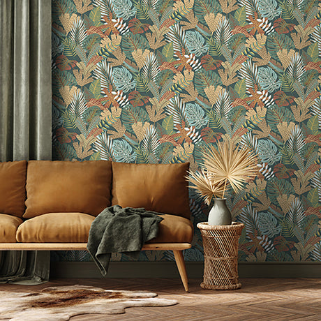 Veer Decor Jungle Canopy Green Peel & Stick Wallpaper 8375-A