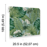Veer Decor Island Eden Blue Peel & Stick Wallpaper 8375-AD1