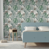 Veer Decor Island Eden Grey Peel & Stick Wallpaper 8375-AD3
