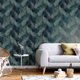Veer Decor Palm Haven Blue Peel & Stick Wallpaper 8375-AE1