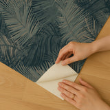 Veer Decor Palm Haven Blue Peel & Stick Wallpaper 8375-AE1
