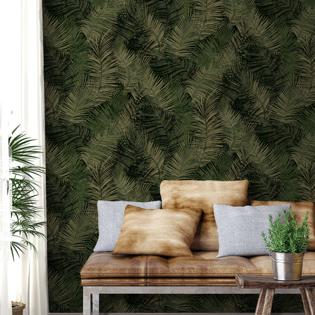 Veer Decor Palm Haven Olive Peel & Stick Wallpaper 8375-AE2