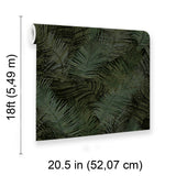 Veer Decor Palm Haven Olive Peel & Stick Wallpaper 8375-AE2