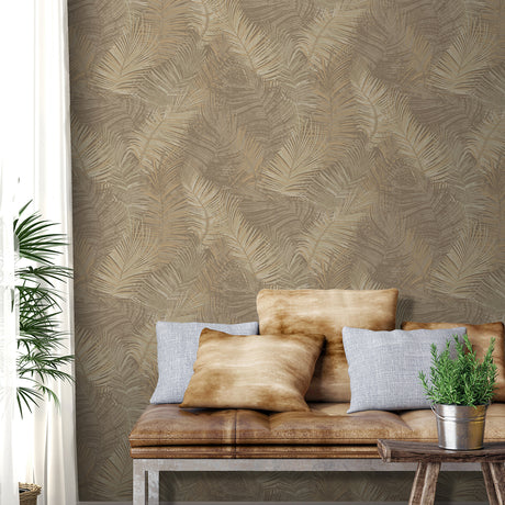 Veer Decor Palm Haven Beige Peel & Stick Wallpaper 8375-AE4