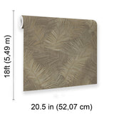Veer Decor Palm Haven Beige Peel & Stick Wallpaper 8375-AE4