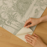 Veer Decor Tropic Archive Toile Sage Peel & Stick Wallpaper 