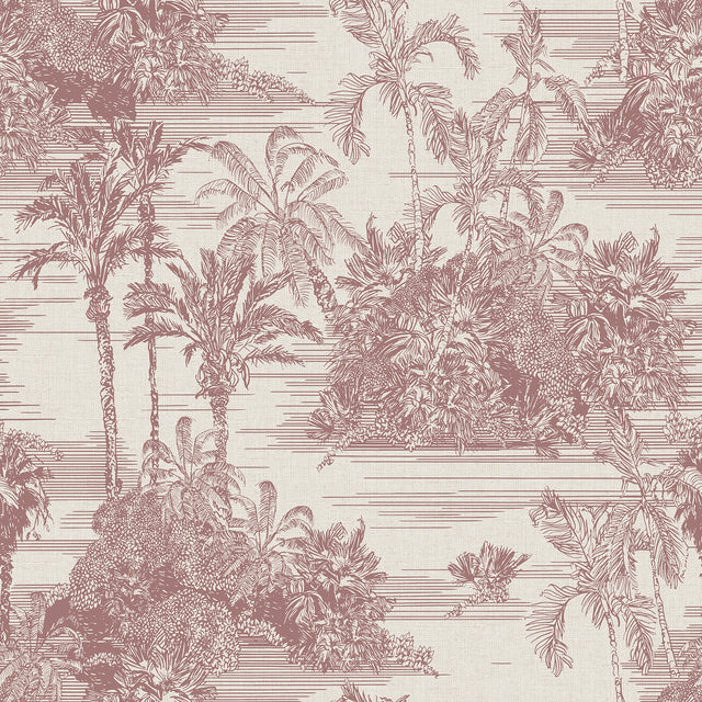 Veer Decor Tropic Archive Toile Red Peel & Stick Wallpaper 8