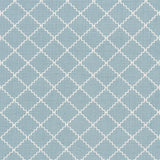 Schumacher Maggie Lattice China Blue Fabric - Eade's Wallpaper