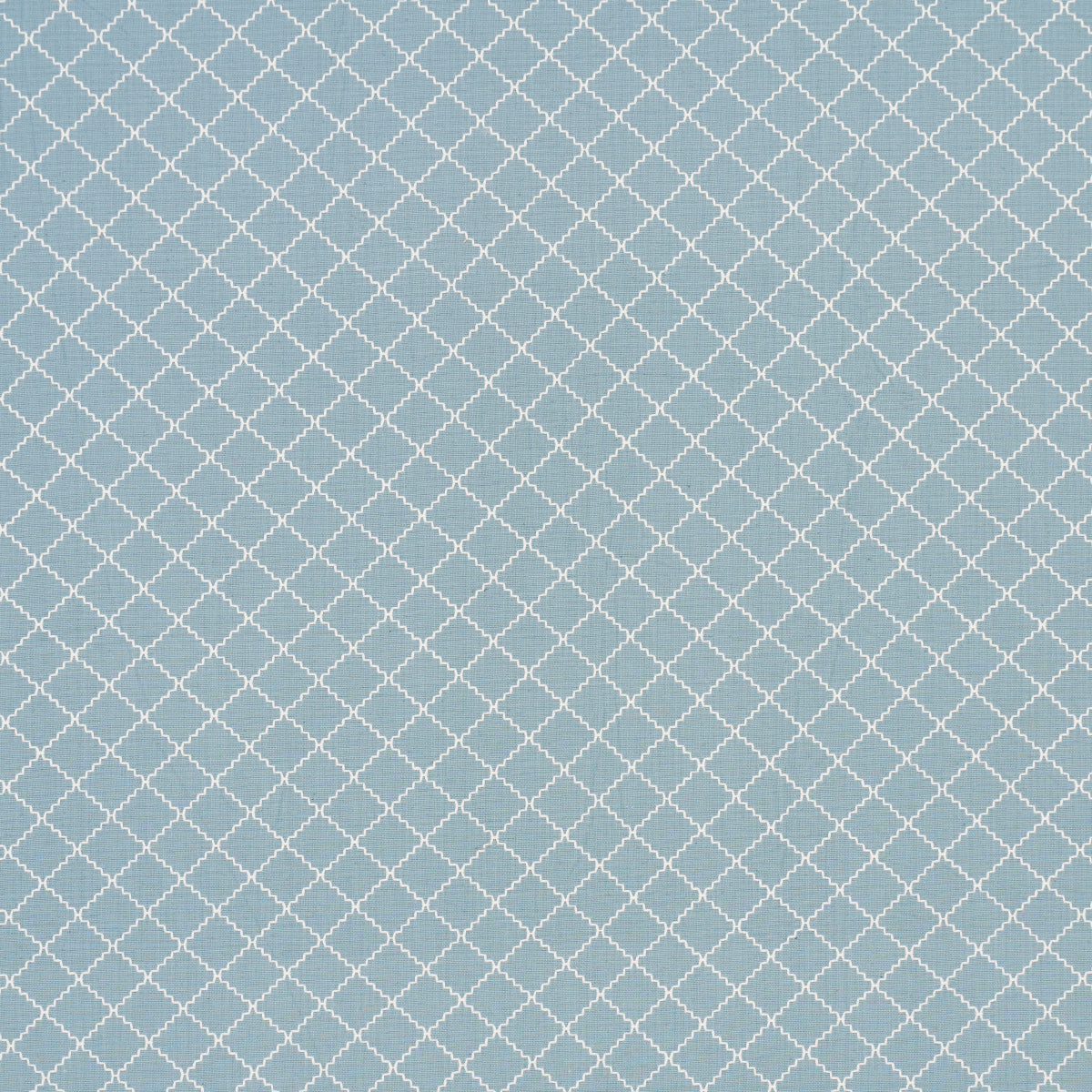 Schumacher Maggie Lattice China Blue Fabric - Eade's Wallpaper