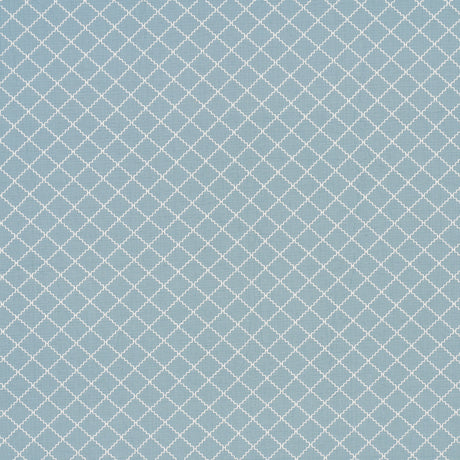 Schumacher Maggie Lattice China Blue Fabric - Eade's Wallpaper